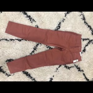 pink work causal pants